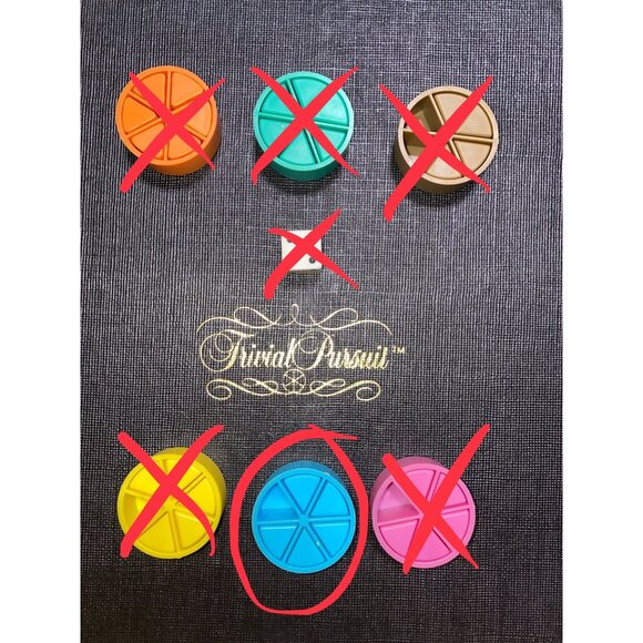 Trivial Pursuit Replacement Game Piece Wedge Blue - Picture 1 of 1
